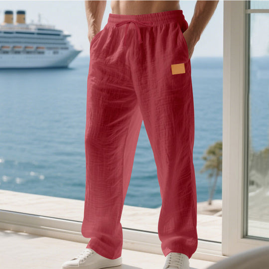 Herren Bequeme und luftige Sommerhose aus leichtem Leinenmaterial R&B