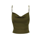 Damen elegantes Cami-Top mit dekorativen Trägern und figurnaher Silhouette EB