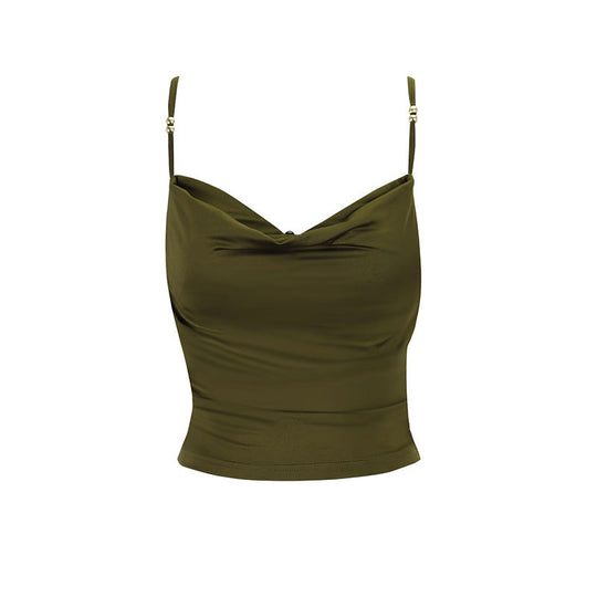 Damen elegantes Cami-Top mit dekorativen Trägern und figurnaher Silhouette R&B