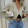 Damen Cropped Blazer R&B