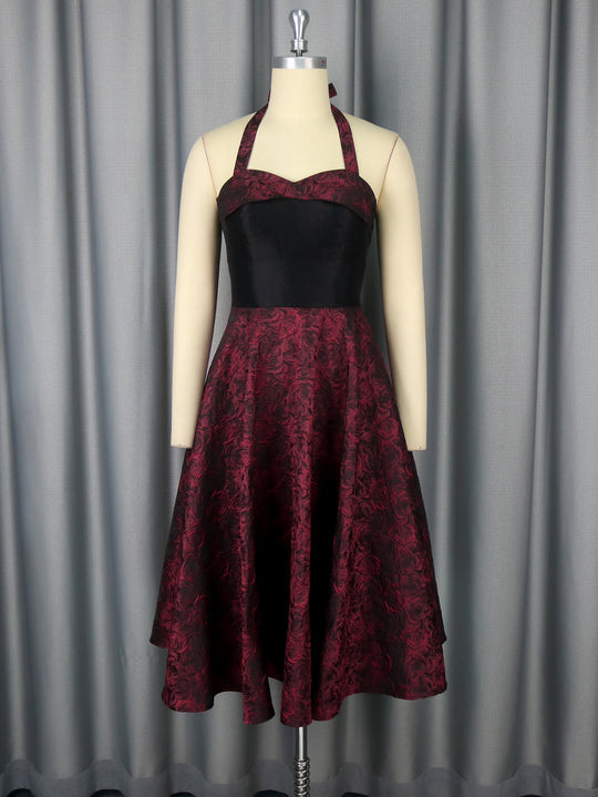 Damen Elegantes Cocktailkleid mit floralem Muster und schmeichelndem Taillengürtel R&B