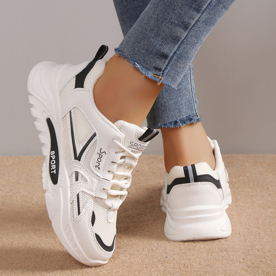 Damen Sportliche Komfort-Sneaker mit atmungsaktiver Mesh-Oberfläche R&B