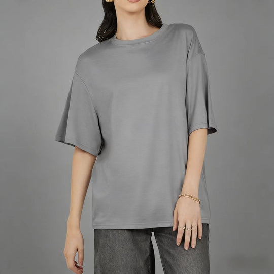 Damen Übergröße Shirt mit lässigem Schnitt und kurzarm R&B