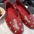 Damen Ballerinas mit luftiger Lochmusterung und trendigen Punkten R&B
