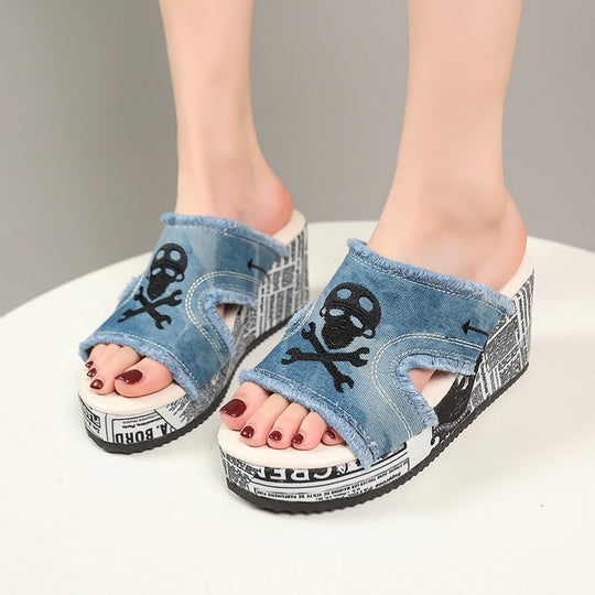 Damen Wedge-Sandalen mit eleganten Verzierungen R&B