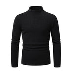 Herren Rollkragenpullover aus hochwertiger Wolle mit feinem Rippmuster