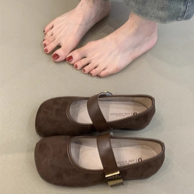 Damen elegante Mary Jane Ballerinas mit komfortablem Riemchen R&B