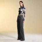Damen Weite High-Waist Jeans mit klassischem Design