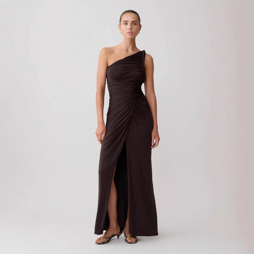 Damen Elegantes Wickelkleid mit asymmetrischem Schnitt R&B