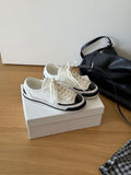Damen Sportliche Sneakers mit moderner Canvas-Oberfläche und rutschfester Gummisohle