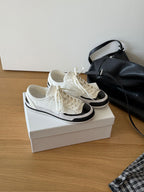 Damen Sportliche Sneakers mit moderner Canvas-Oberfläche und rutschfester Gummisohle