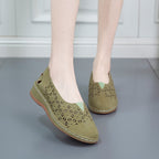 Damen Atmungsaktive Slip-On Clogs mit elegantem Lochmuster und rutschfester Sohle R&B