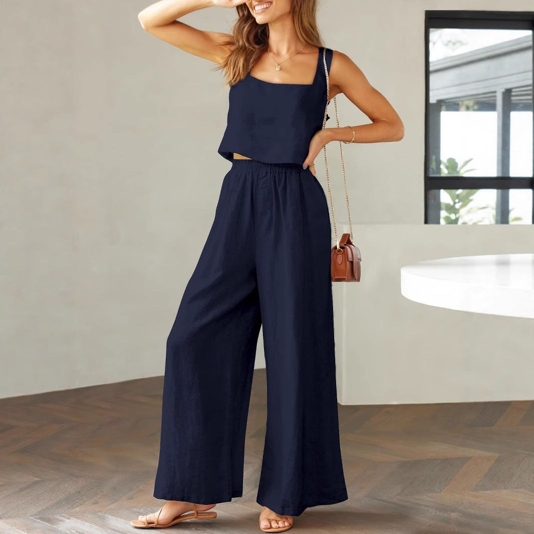 Damen luftiges Zwei-teiliges Ensemble mit lockerem Schnitt R&B