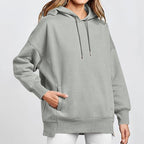 Damen Oversized Kapuzenpullover mit Taschen und Kängurustil R&B