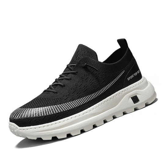 Damen Sportliche Sneaker mit atmungsaktiver Strickoberfläche und rutschfester Sohle R&B