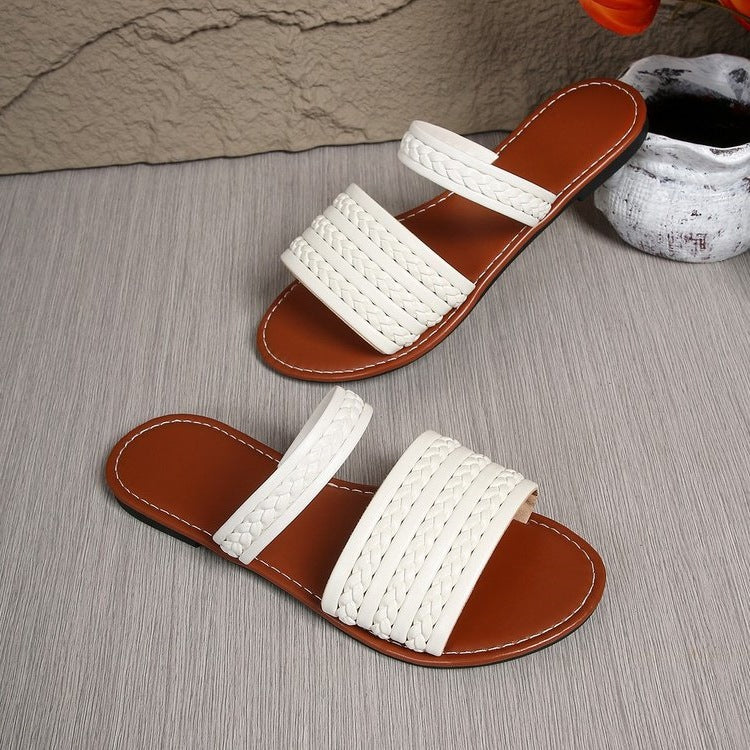 Damen Komfortable Riemchensandalen mit geflochtenem Design R&B
