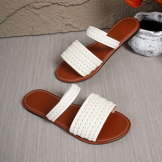 Damen Komfortable Riemchensandalen mit geflochtenem Design R&B