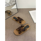 Damen trendige Clogs mit Leopardenmuster R&B