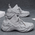 Damen Sportliche Strick-Sneaker mit atmungsaktiver Oberflächenstruktur