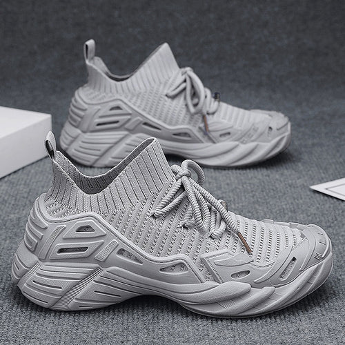 Damen Sportliche Strick-Sneaker mit atmungsaktiver Oberflächenstruktur R&B