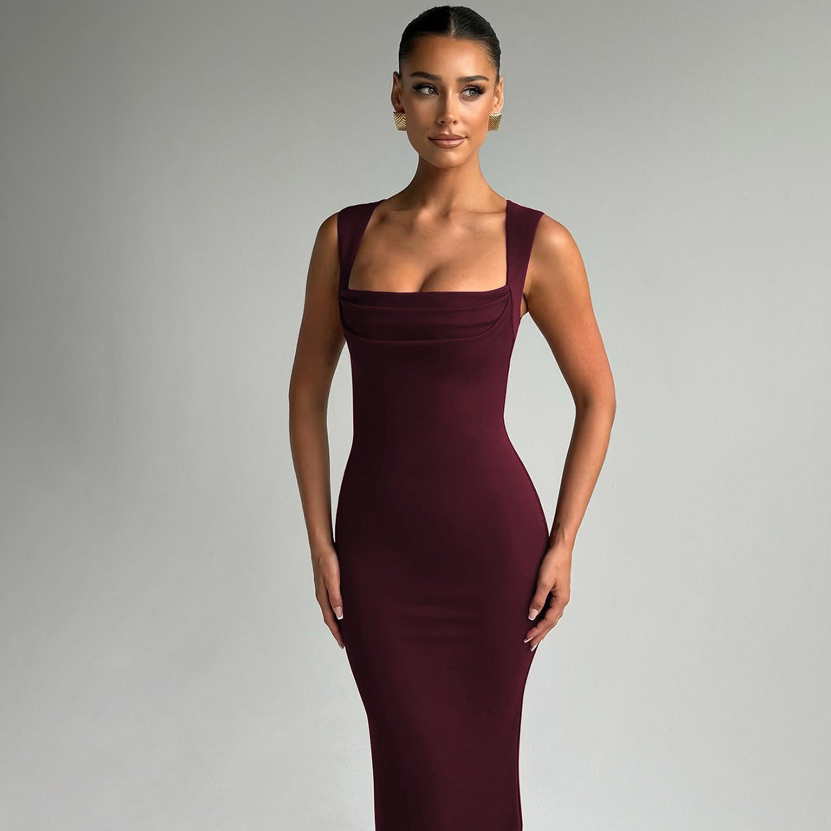 Damen Elegantes Etuikleid mit transparenten Einsätzen R&B