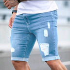 Herren Ripped Denim Shorts R&B