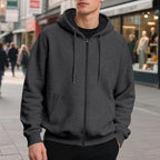 Herren Zip-Hoodie mit praktischen Taschen und atmungsaktiver Fleece-Innenausstattung R&B