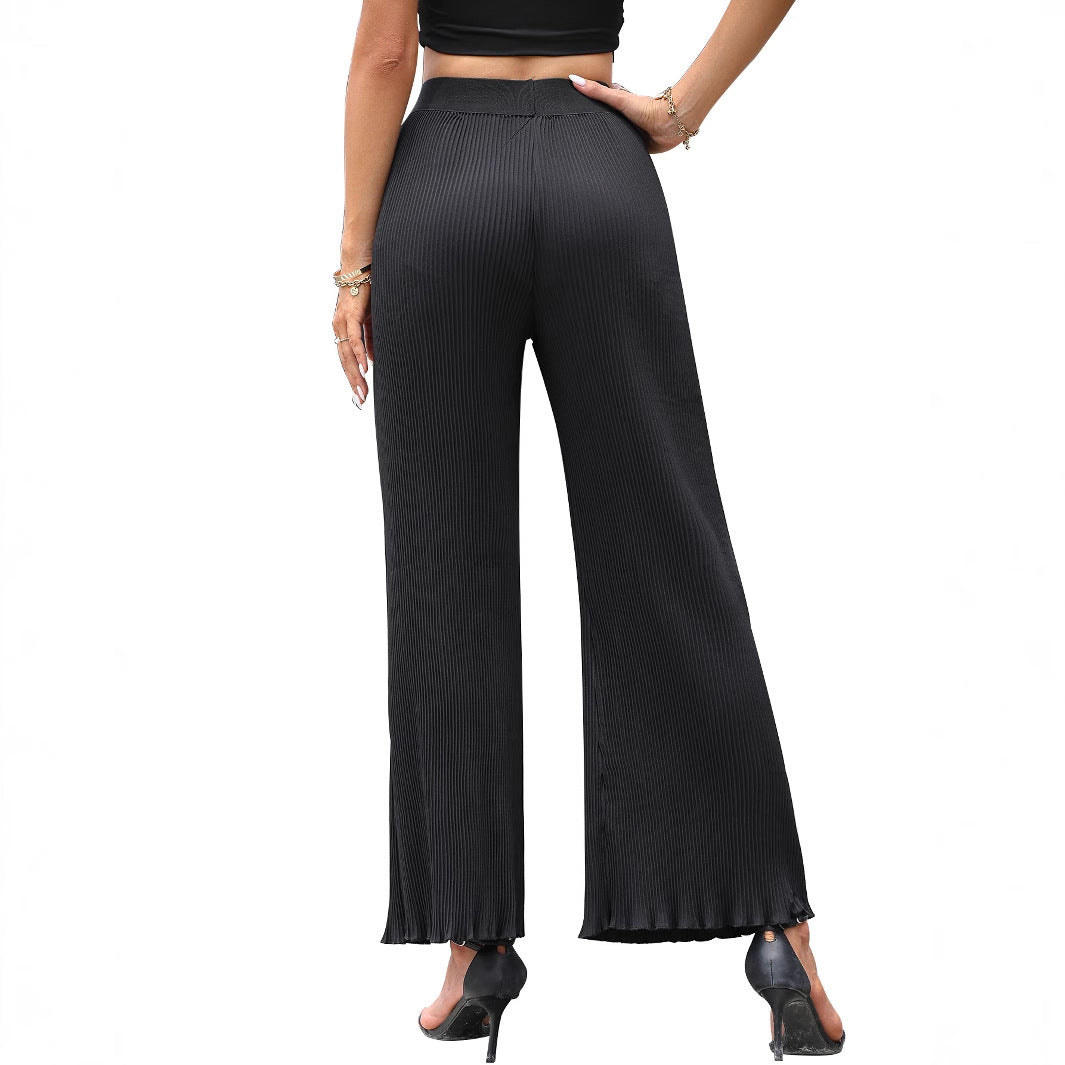 Damen Plisseehose mit elegantem Schnitt und hohem Bund R&B