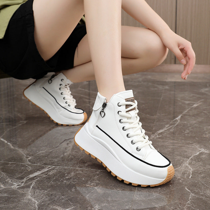 Damen High-Top Sneakers mit elegantem Reißverschluss und dämpfender Laufsohle R&B