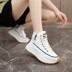 Damen High-Top Sneakers mit elegantem Reißverschluss und dämpfender Laufsohle R&B