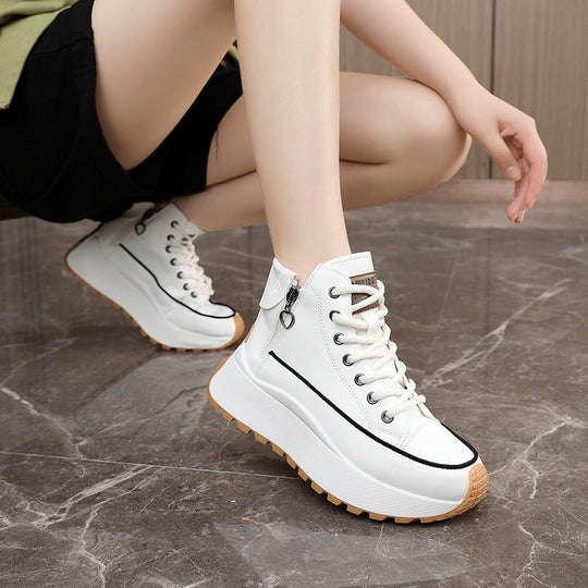 Damen High-Top Sneakers mit elegantem Reißverschluss und dämpfender Laufsohle R&B