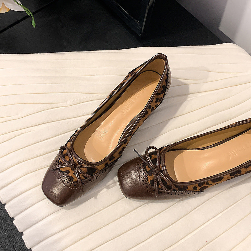 Damen Ballerinas mit eleganter Tiermuster-Applikation und bequemer Passform R&B