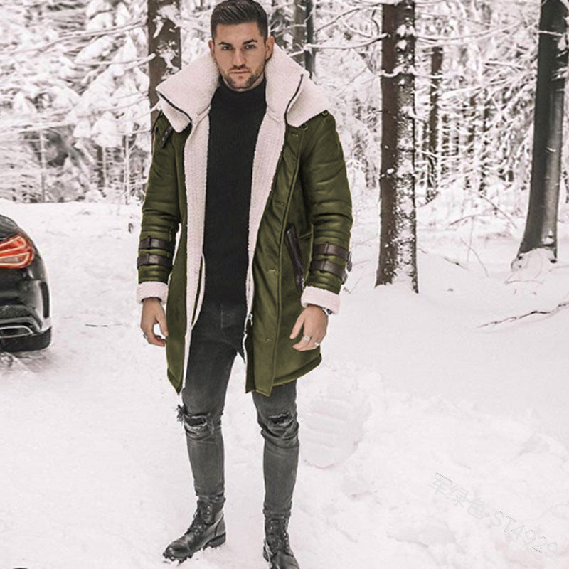 Herren Fliegerjacke mit luxuriösem Kunstfellfutter und modernen Akzenten R&B