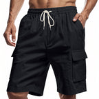 Herren Cargo-Shorts mit mehreren praktischen Taschen und elastischem Bund R&B
