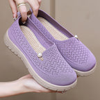 Damen Bequeme und stilvolle Slipper mit feiner Strickstruktur