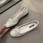 Damen Ballerinas mit verspieltem Schleifen-Design und atmungsaktiver Plattformsohle R&B
