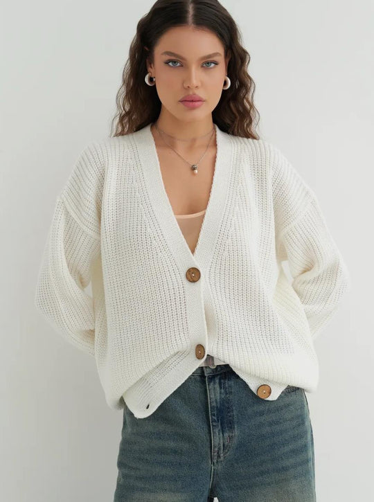 Damen lässiger Strickcardigan R&B