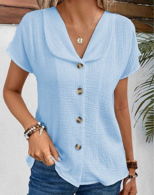 R&B | Lässiges T-Shirt Mit Knopf Für Frauen Für Damen