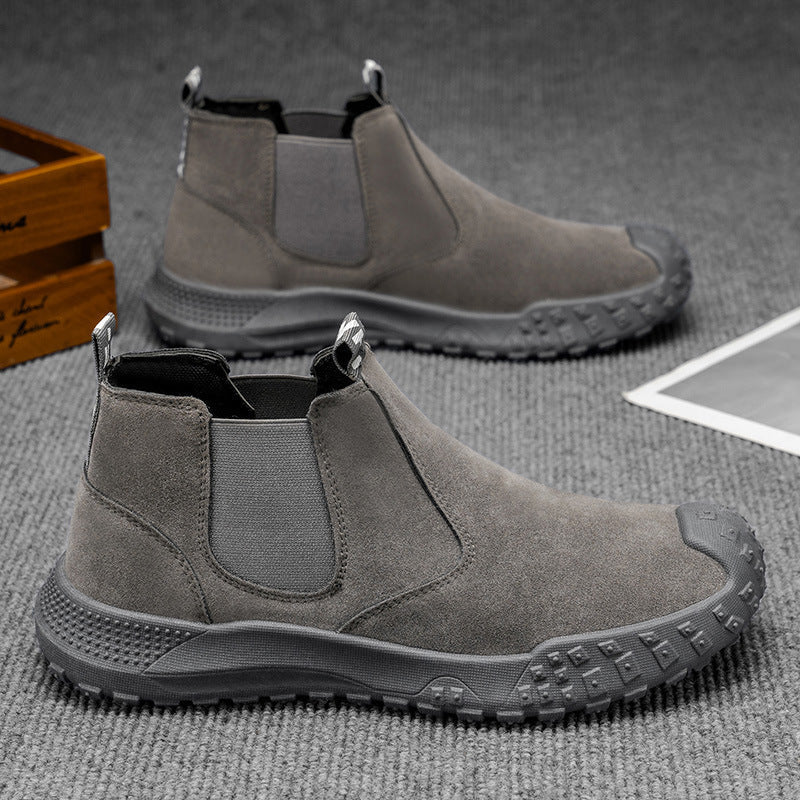 Damen Chelsea Stiefel aus hochwertigem Wildleder mit wasserdichter Sohle und rutschfestem Profil