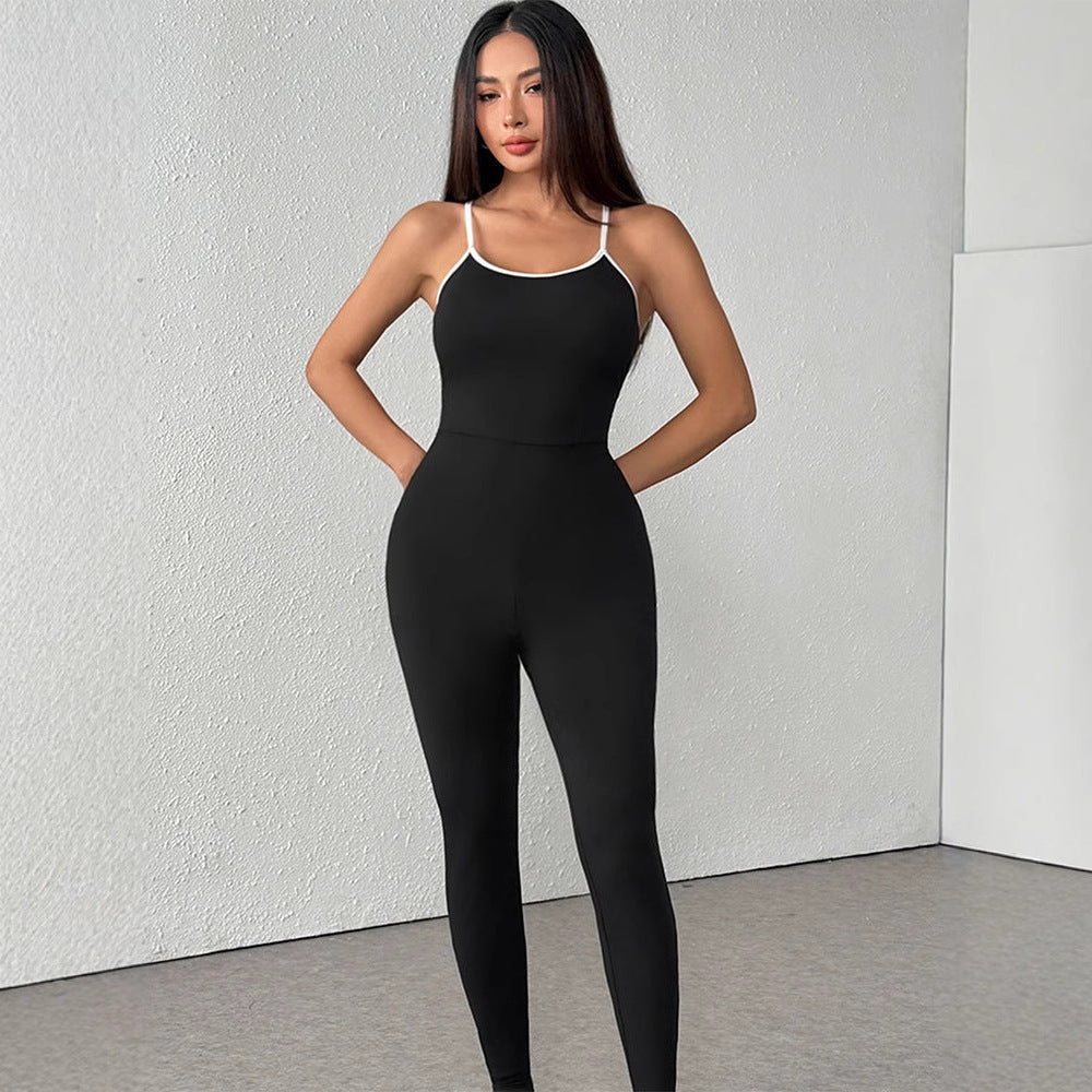 Damen elegante bodenlange Jumpsuit EB