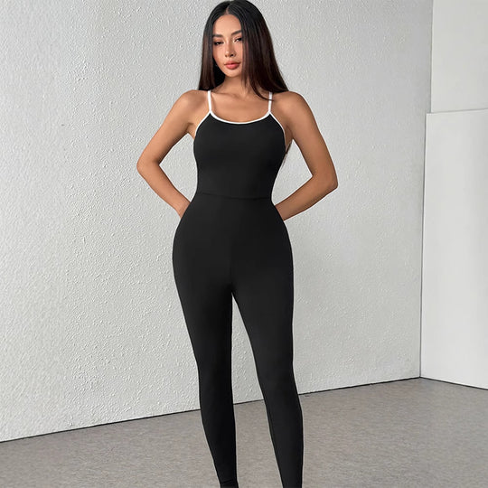 Damen elegante bodenlange Jumpsuit R&B