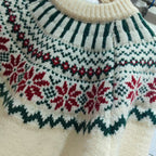 Damen Strickpullover mit festlichem Norweger-Motiv und weitem Schnitt R&B