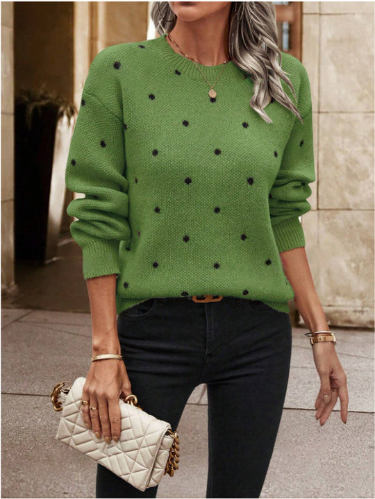 Damen modischer Pullover mit punktuellem Design R&B