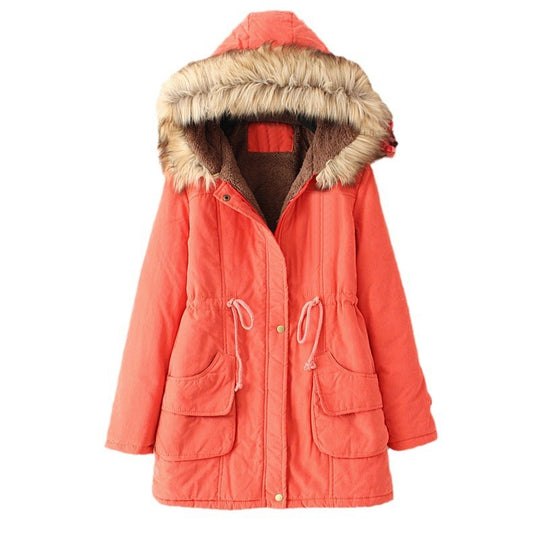 Damen gefütterte Parkajacke mit abnehmbarem Kunstfellkragen und praktischen Taschen R&B