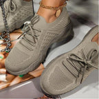 Damen sportliche Sneaker mit atmungsaktiver Strick-Oberfläche und innovativer Dämpfung R&B