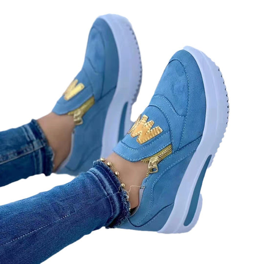 Damen Modische Sneaker mit goldenen Akzenten R&B