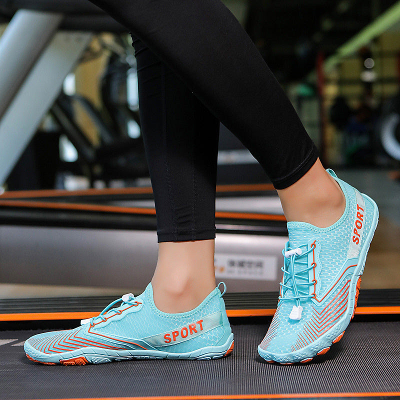 Damen Sportliche Aquaschuhe mit hoch atmungsaktivem Obermaterial und elastischer Schnürung R&B