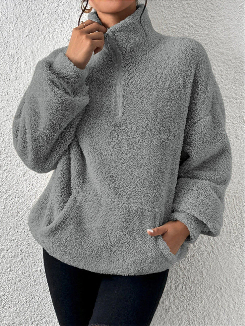 Damen kuscheliger Fleece-Pullover R&B