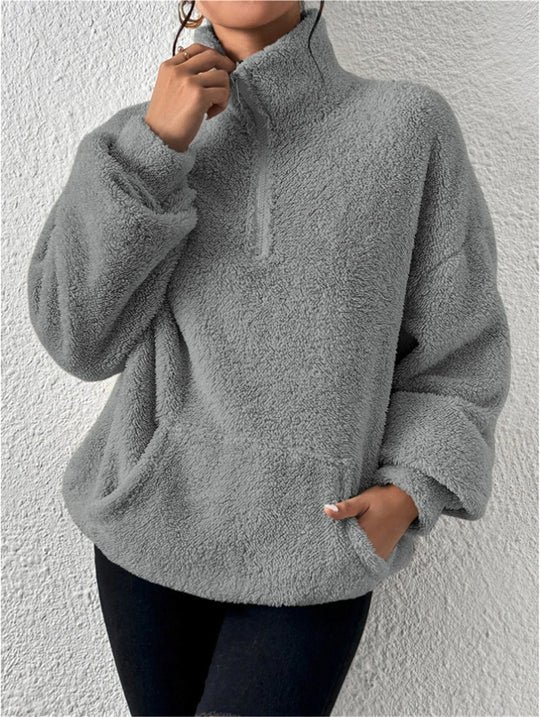 Damen kuscheliger Fleece-Pullover R&B