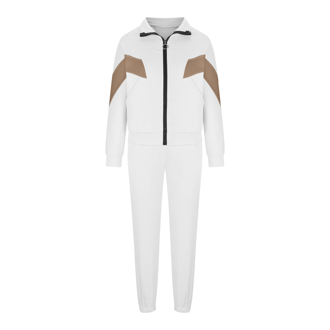 Damen Sportliches Fitness-Set mit modernem Reißverschluss und elastischem Bund R&B